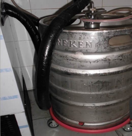 Roller Beer instalado en un barril